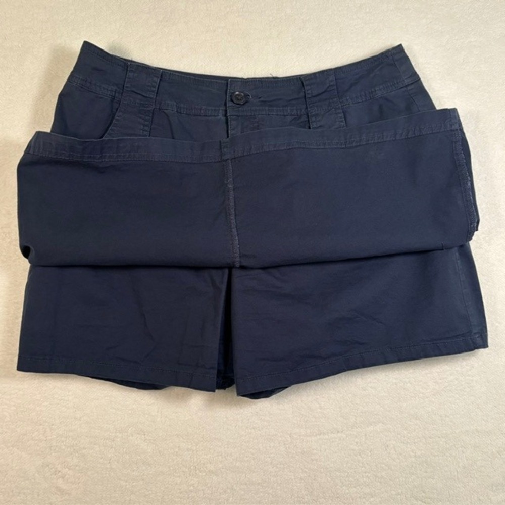 St Johns Bay Womens Navy Blue Stretch Cotton Skort 4 Pockets Size 12 Vacation - Picture 5 of 10